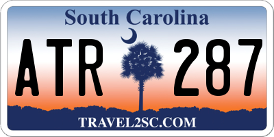 SC license plate ATR287