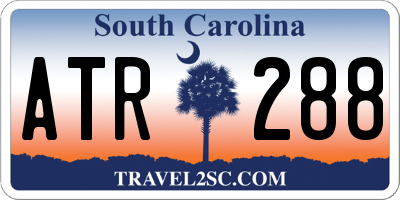 SC license plate ATR288