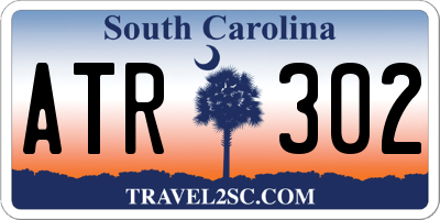 SC license plate ATR302