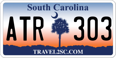 SC license plate ATR303