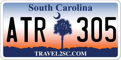 SC license plate ATR305