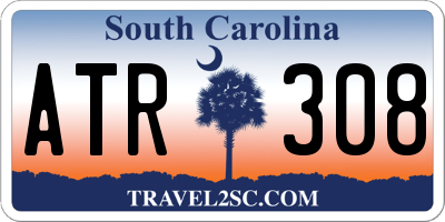 SC license plate ATR308