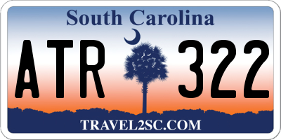 SC license plate ATR322