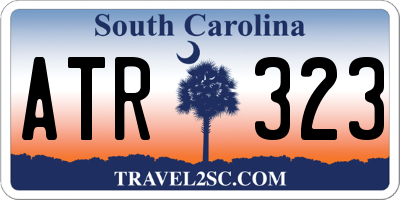 SC license plate ATR323