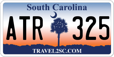 SC license plate ATR325