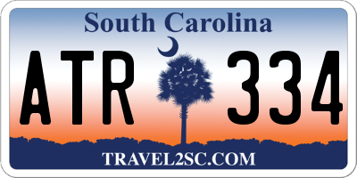 SC license plate ATR334
