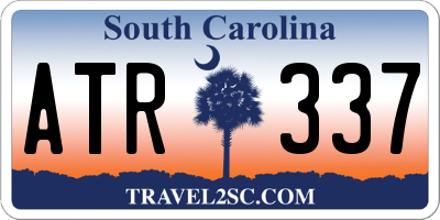SC license plate ATR337
