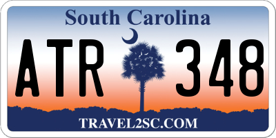 SC license plate ATR348