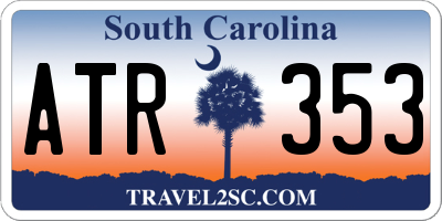 SC license plate ATR353