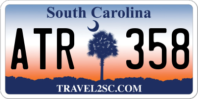SC license plate ATR358