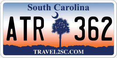 SC license plate ATR362