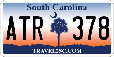 SC license plate ATR378