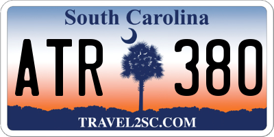 SC license plate ATR380