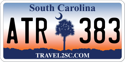 SC license plate ATR383