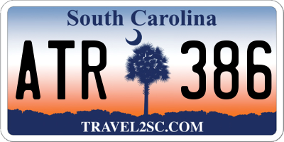 SC license plate ATR386