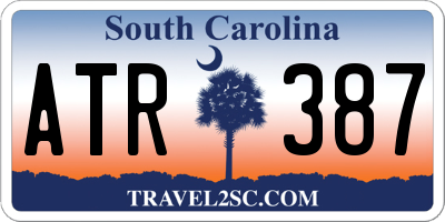 SC license plate ATR387