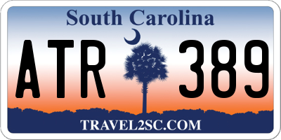 SC license plate ATR389