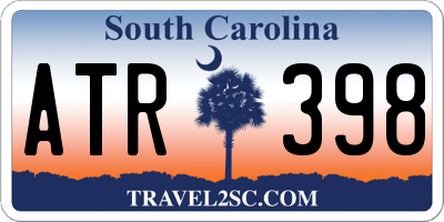 SC license plate ATR398