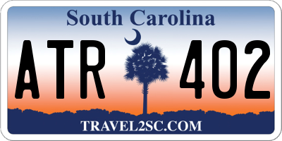 SC license plate ATR402