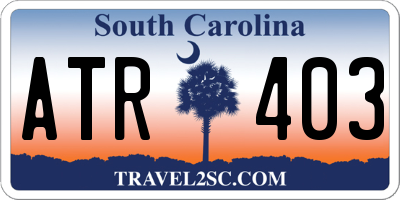 SC license plate ATR403