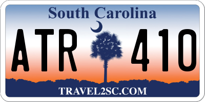 SC license plate ATR410