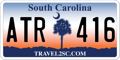 SC license plate ATR416