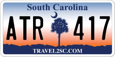 SC license plate ATR417