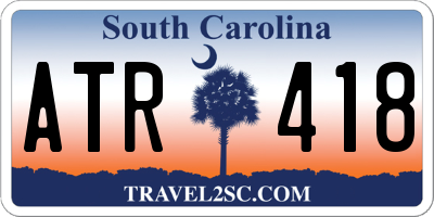 SC license plate ATR418