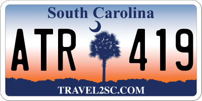 SC license plate ATR419