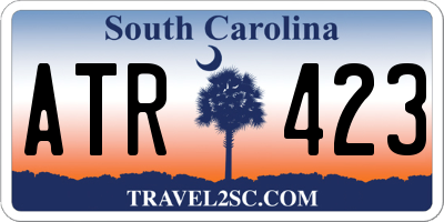 SC license plate ATR423