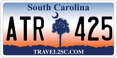 SC license plate ATR425