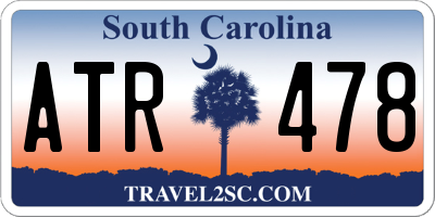 SC license plate ATR478
