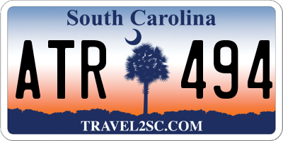 SC license plate ATR494