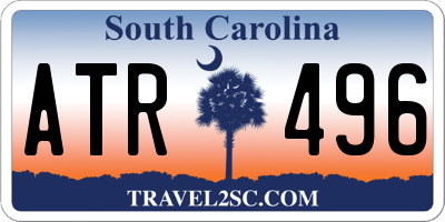 SC license plate ATR496