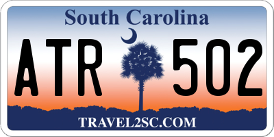 SC license plate ATR502