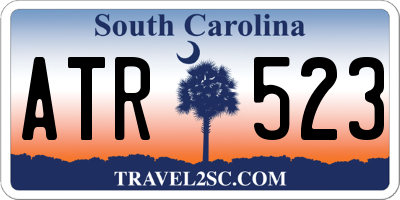SC license plate ATR523