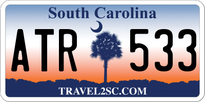 SC license plate ATR533