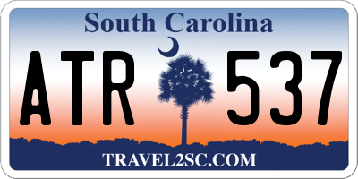 SC license plate ATR537