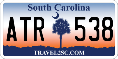 SC license plate ATR538