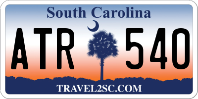 SC license plate ATR540