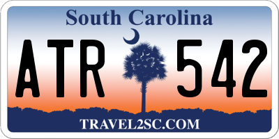 SC license plate ATR542