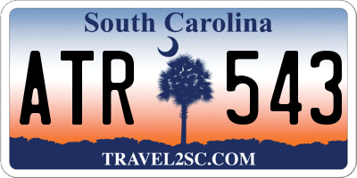 SC license plate ATR543