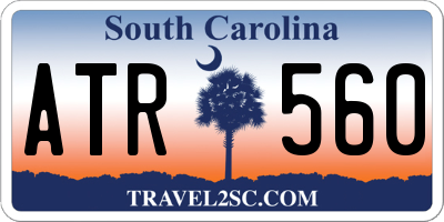SC license plate ATR560