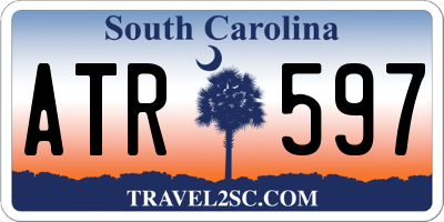 SC license plate ATR597