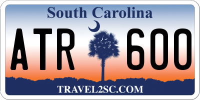 SC license plate ATR600