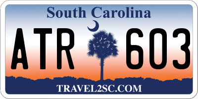 SC license plate ATR603