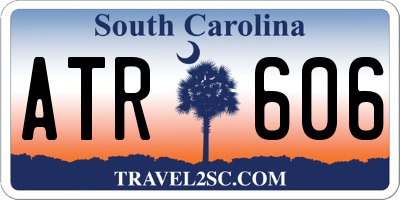 SC license plate ATR606