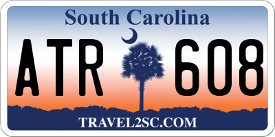 SC license plate ATR608