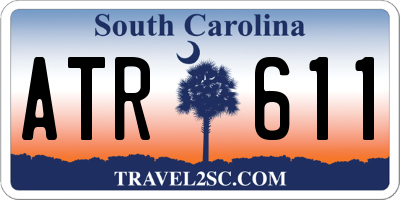 SC license plate ATR611