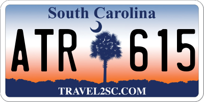 SC license plate ATR615